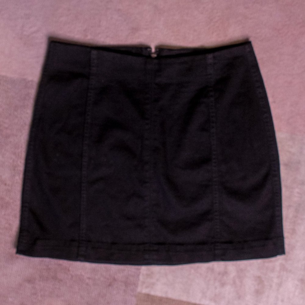Wild Fable Black Seamed Denim Mini skirt Sz 12